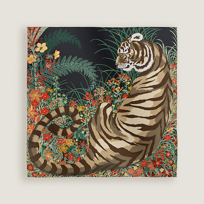 Tyger Tyger scarf 70 - Brown | Hermès Mainland China